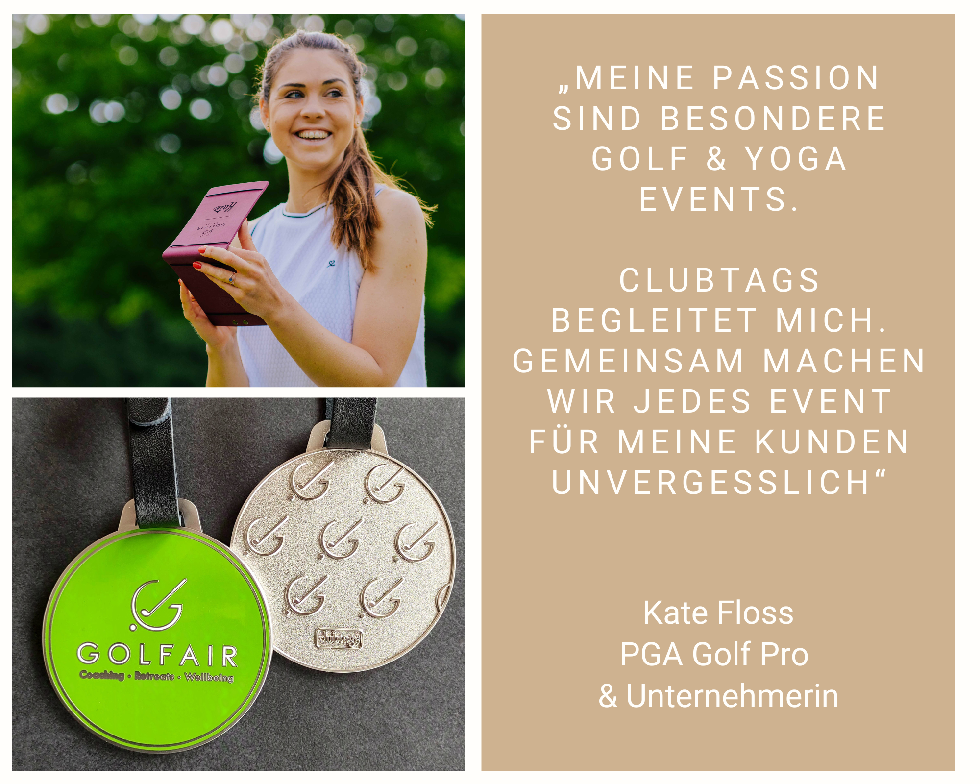 Kate Floss Golf Bag Tag